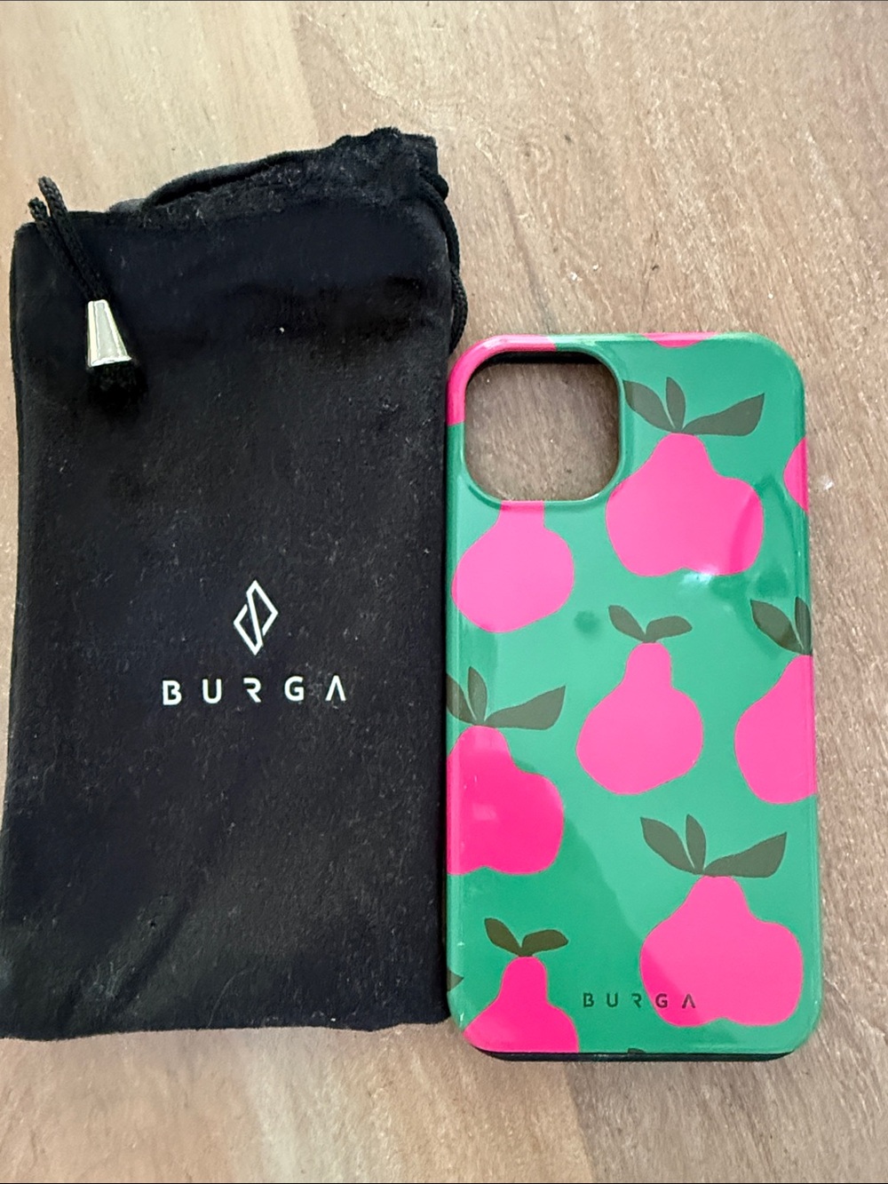 BURGA Pink Pear Pattern Green iPhone 13 Case